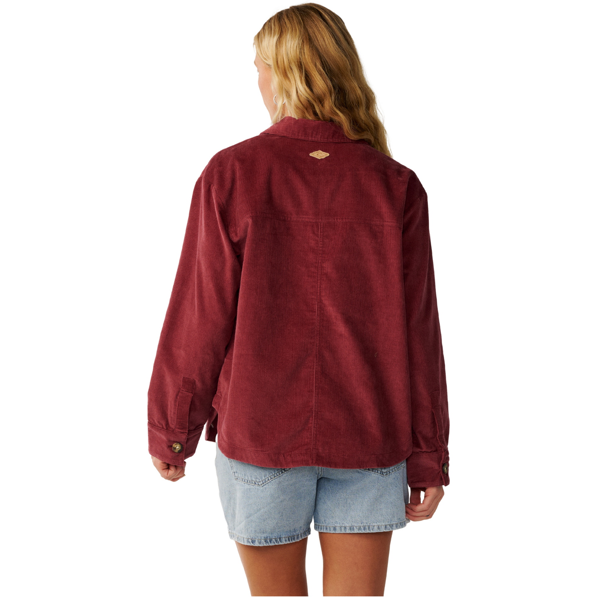 2026 Rip Curl Womens Keepsakes Washed Cord Shirt 074WSH - Dark Plum